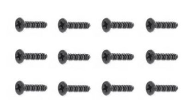 002-S020 Schneidschrauben 2,6x8mm Senk-/Kreuzschr. 12 Stück